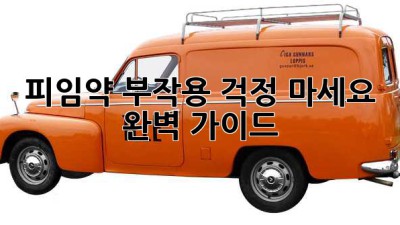 피임약 부작용? 걱정 마세요! 완벽 가이드