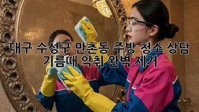대구 수성구 만촌동 주방 청소 상담: 기름때, 악취 완벽 제거!
